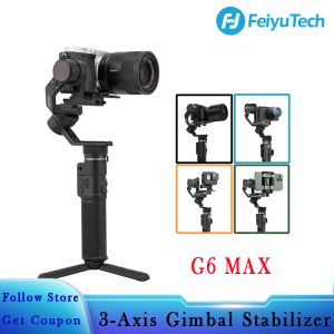 Gimbals Feiyutech G6 Max Allinone 3axis El Gimbal Stabilizatör Evrensel Akıllı Telefon Sony RX0 ZX1 Aynasız DSLR Aksiyon Kamerası