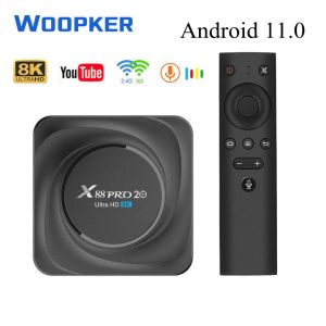 Box Android 11 TV Box X88 Pro 20 8GB RAM 128GB ROM ROCKCHIP RK3566 2.4G 5.8G WiFi BT 4.2 Supporto 8K YouTube Google VOCE SET Top Box