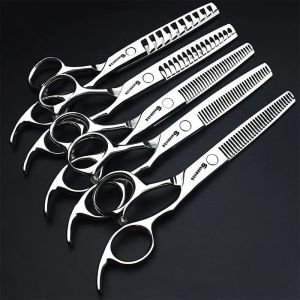 6 inch Scissors Japan Professional hairdressing Scissors Barber Scissors Set Hair Cutting Shears thinning clippers