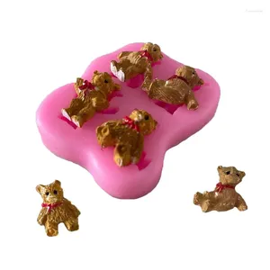 Stampi da forno mini orso silicone zucchero da zucchero stampo cupcake stampo per la torta di decorazione di torta 4 cioccolato