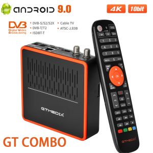 Box New TV Box GTMedia GT Combo DVBS2X/DVBT2/Kabel -Satelliten -TV -Empfänger+Android 9.0 Smart TV -Box/CA -Karte CCAM M3U Decoder PK GTC