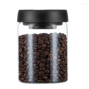 Бутылки для хранения at69 -Vacuum запечатанные кувшины кофейные зерна стеклянные воздушные канистр пищевые зерна конфеты сохраняют свежую банку