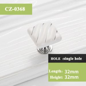 high quality single hole Ceramic classic knob Kitchen Cabinet Drawer Furniture door Handles With Screw Furniture Hardwar