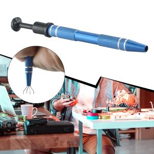 1 st elektronisk komponent Grabber Four Claw Non-Slip Chip Gripper Extractor Skruvväljare Liten Fast Ratchet Wrench Hand Tool Del