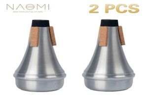 Naomi trumpet Mute 2 st aluminium trumpet Mute Straight Practice Silver Color for Trumpet Woodwind Instrument Accessories4226377