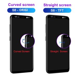 TFT -Qualität S8 LCD mit Rahmen für Samsung S8 G950 G950F Display S8 plus G955 G955F LCD -Touchscreme -Digitalisierer Ersatz
