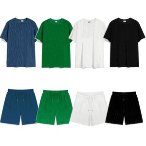 Designer tees herr t shirt och shorts sommarhandduk jacquard tyg casual shorts t shirt för män och kvinnor tee polos