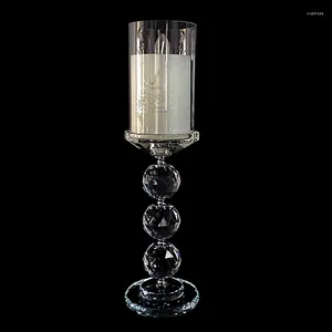 Candle Holders Aesthetic Romantic Holder European Luxurious Wedding Glass Transparent Portavelas Table Decoration Items