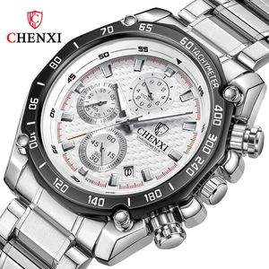 Wristwatches CHENXI 929B Men's Quartz Watch Fashion Calendar Multifunctional Steel Outdoor Leather Wrist Watches For Male Montres Homme