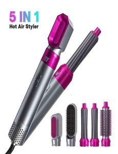 Hårtorkar kam 5 i 1 Air Brush Professional Electric Curling Iron Strainter Hairs Dryer Styling Tools Hushåll Luft Wrap Cur4134567