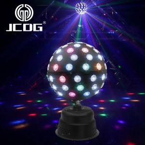 JCDG 50WディスコボールステージKTVディスコ回転する移動ヘッドオーディオコントロールリモートストロボLEDクリスタルマジックボールレーザーライト