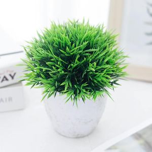 Decorative Flowers Green Artificial Plants Small Tree Grass Potted Bonsai For Wedding Christmas Party Home Room Table Wall Fake Decoration