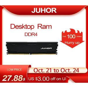 Rams Juhor Memoria Ram DDR4 16GB 4GB 8GB 32GB DESKTOP MEMINER UDIMM 213Hz 2400MHz 2666MHz 3000MHz Ny DIMM med kylfläns4451207 Drop D OT6EG