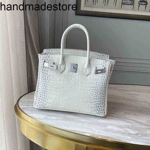 Bolsa de designer de couro bk francês short-end shur shurblel fivela do himalaia Branco Padrão de crocodilo Platinum saco de luxo prateado mulheres