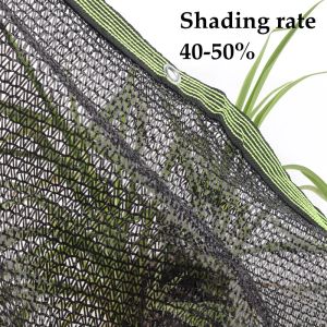 Preto de 3 pinos anti-UV HDPE NET SUCCUNTE PLANT PLANT SUNSHADE líquida Piscina externa da piscina da piscina Sun Shade Net Shading Taxa 40 ~ 50%