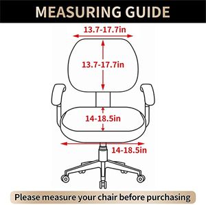 2ピーススプリットオフィスチェアカバーエラスティックスパンデックスコンピューターチェアスリップカバーJACQUARDゲーミングシートカバースタディルームホームホテル
