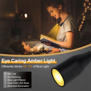 LED Reading Neck Light USB ładowna lampa książki 360 ° Elastyczna czytanie ramienia