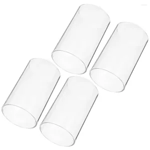 Candle Holders 4 PCS Vase Simple Cup Covers Glass Craft Cups Protective Household Decor Shades Ornaments Lampshade