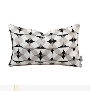 枕プレミアムライトラグジュアリー黒と白の幾何学形状リビングルームソファ30 50スローウエストカバー