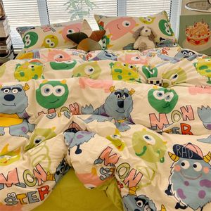 Instagram Cartoon Bedding Set of Four Pieces Childrens Bed Single Person Student Dormitory Three 4 Bedrooms