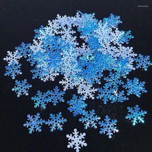 Decoração de festa 300pcs/bolsa 2 cm de natal snowflakes confete de Natal decoração de ornamentos de árvore