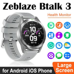 Смотреть Zeblaze Btalk 3 Fitness Smart Watch IPS HD Screen 100 Sport Red Monitor BluetoothCompatible Call Watch for Android iOS