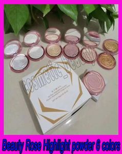 Beauty Rose Highlight Powder 6 Colors Diamond Bronze Body Highlighter Face Makeup Ljusande Markering Pressed5554876