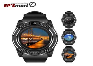 Per Apple V8 Smart Watch Smartwatch Bluetooth Smartwatch con controller della fotocamera a slot SIM iPhone Android Samsung Man Woman PK DZ091750702