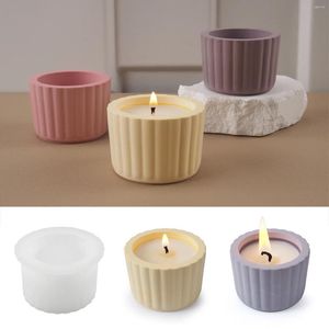 Candele Candele tazza fai da te Scatole da stoccaggio in silicone scatole barattoli bottiglie gesso in cemento resina epossidica rotonda pentole di fiori succulenti