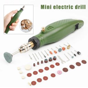 20st borrtillbehör HB-004 Mini Electric Drill 208mm Graver Drilling Machine Power Powerful Toos för DIY Carving Woodwork