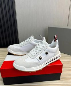 Brand Designer 2024 S/S Men Sneakers Shoes Low Top Calfskin Leather Trainers White Skateboard Walking Comfort Party Dress Round Toe Run Sports EU38-45 With Box