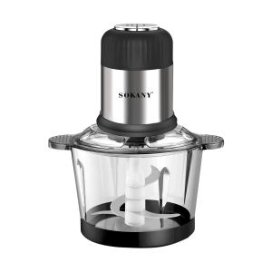 Houselin 2L Glass Bowl Meat Grinder Electric Food Processor & Vegetable Chopper, for Meat, Vegetables, Onion, Garlic