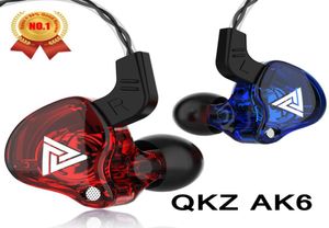 Oryginalny QKZ AK6 Copper Driver HiFi przewodowe słuchawki słuchawki Bass Bass stereo zestaw słuchawkowy muzyka dousza douszna fone de ouvido3415136