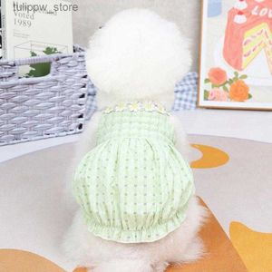 Dog Apparel Dog Apparel Sweet Summer Clothes Loose Designer Puppy Weeding Dress Clothing Floral Collar Princess Lantern Skirt For Small Dogs Bichon L46