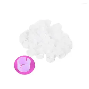 Partydekoration 50pcs Ballon Arzblockanschlüsse Clip Ring Schnalle Blumenbande Transparent Glass Plastik Saugerbecher