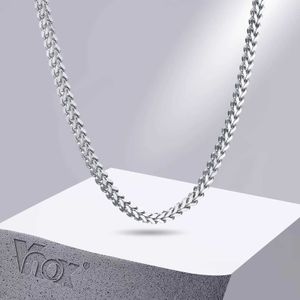 Colares pendentes VNOX Colar de corrente de 3mm de 3 mm nunca desbotamento de aço inoxidável Cadeia de cauda de cauda cúbica de dupla camada cúbica geometria Chainq