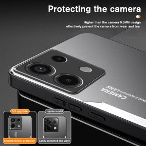 Redmy Note13 Pro 5G Case Luksusowy aluminium aluminium pokrywa zbroi ze stopu aluminium dla Xiaomi Redmi Note 13 Pro Plus Pro+ TPU Soft Frame Protect Fildas