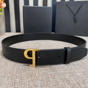High quality classic designer Belt for women stainless steel P buckle AAA Real leather mens belt Retro Luxury gold plating womens belt 38MM Reversible belt P01