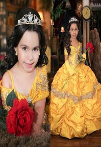2021 Żółte retro księżniczka kaskadowe marszki dziewczyny