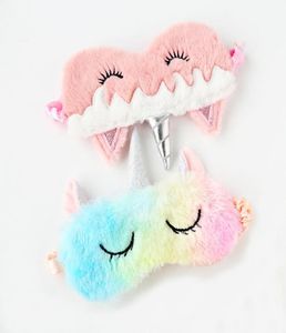 Unicorn Cute Sleeping Mask Eye Shade Cover Patch For Girl Kid Teen Blindbind Travel Makeup Eye Care Tools Night Accessories8510129