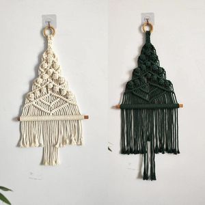 Arazzi Macrames Macrames Tree Christmas Wall Hanging Audio decorazione in tessuto a mano bohémien per soggiorno decorazioni per bambini