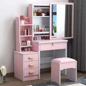 Length Apartment Table Bedroom Modern Amp Stool Drawers Small Simple Dressing Sliding Simple Storage Mirror Cabinet Furniture