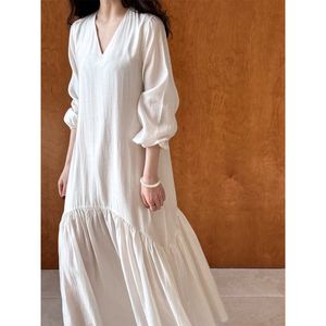 Luxi Tencel Fabric〜フランスのデザインフィッシュテイルドレススプリングスプリングルーズアンドジェントルロングスカート3627