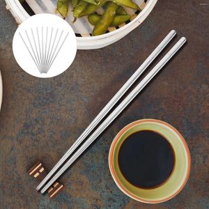 Kitchen Storage 5 Pairs Chopstick Rest Stainless Steel Chopsticks Metal Japanese Reusable For Camping