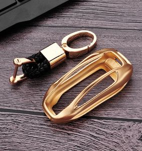 Para Tesla Model X Aluminum Aluman Car Key Case Case Chave Shell Bag Protector Gold9507697