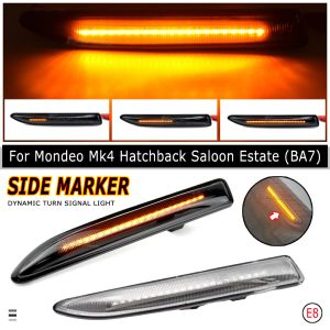 2st LED Dynamic Side Marker Turn Signal Light Sequential Blinker Lamps för Ford Mondeo 4 MK4 BA7 03.2007-01.2015