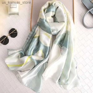 SCARPE 2022 180*90 cm Fashion Summer Women Scarf Silk Classic Shawls FOULARD LADIES BEACH-Ups Wraps Bandanna Muffler Pareo240409