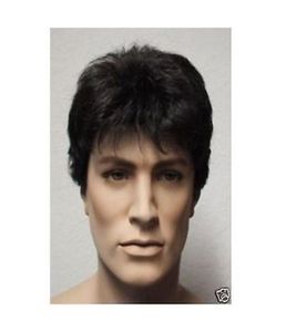 GTGTGT2018 Man Fashion Krótka czarna toupee Hairwig Nowy cos pełny Wig5147912