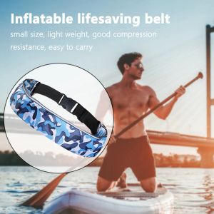 Inflatable Drifting Safety Life Belt Portable 100N Buoyancy Life Belt Adjustable Webbing for Swimming Sea Fishing Life Jacket