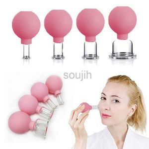 Face Massager Rubber Vacuum Cupping Glasses Massage Body Cups Face Skin Lifting Body Facial Cups Anti Cellulite Chineses Cupping Tool 240409